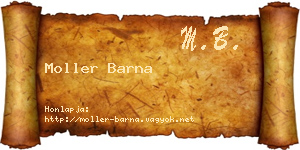 Moller Barna névjegykártya