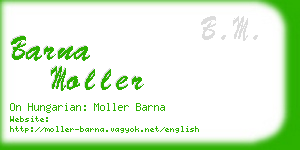 barna moller business card